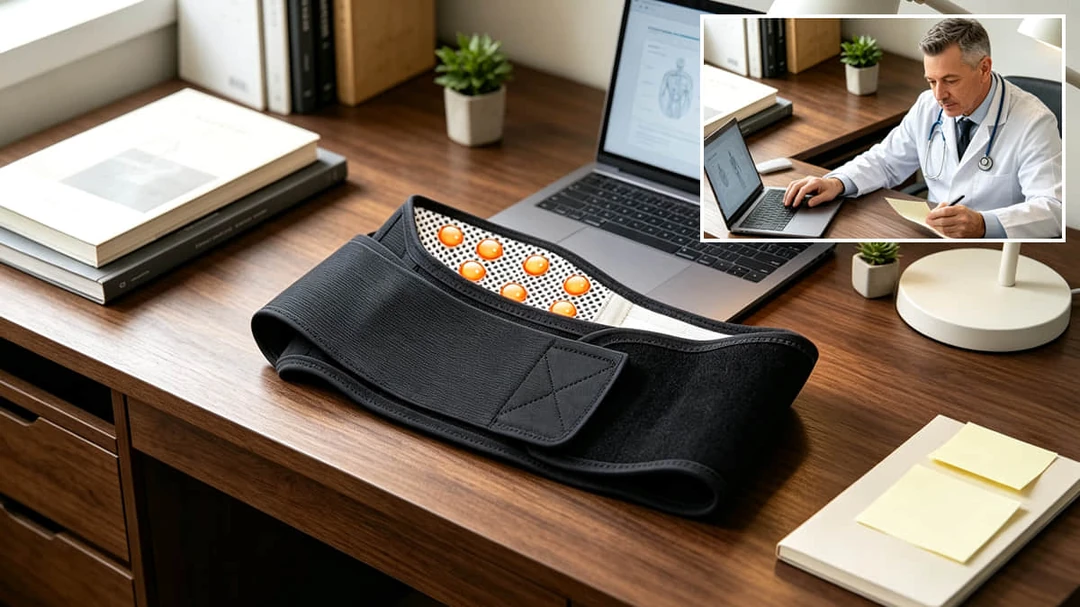 Close-up of Hewelth CoreThermo fabric layers and adjustable hook-and-loop closure
